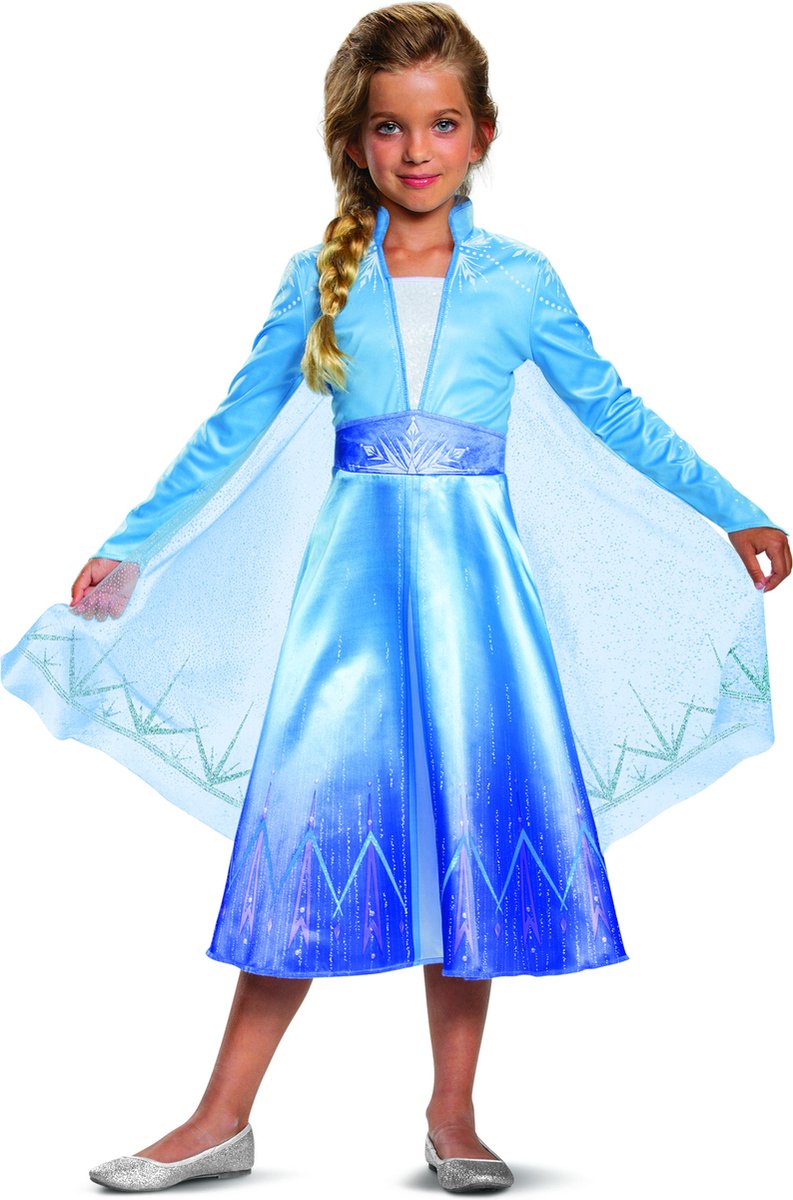 DISGUISE - Elsa Frozen 2 deluxe meisjeskostuum - 110/128 (4-6 jaar)