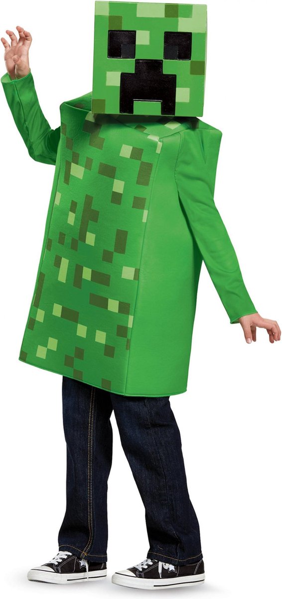 DISGUISE - Klassiek Minecraft Creeper kostuum voor kinderen - 122/134 (7-8 jaar) - Kinderkostuums