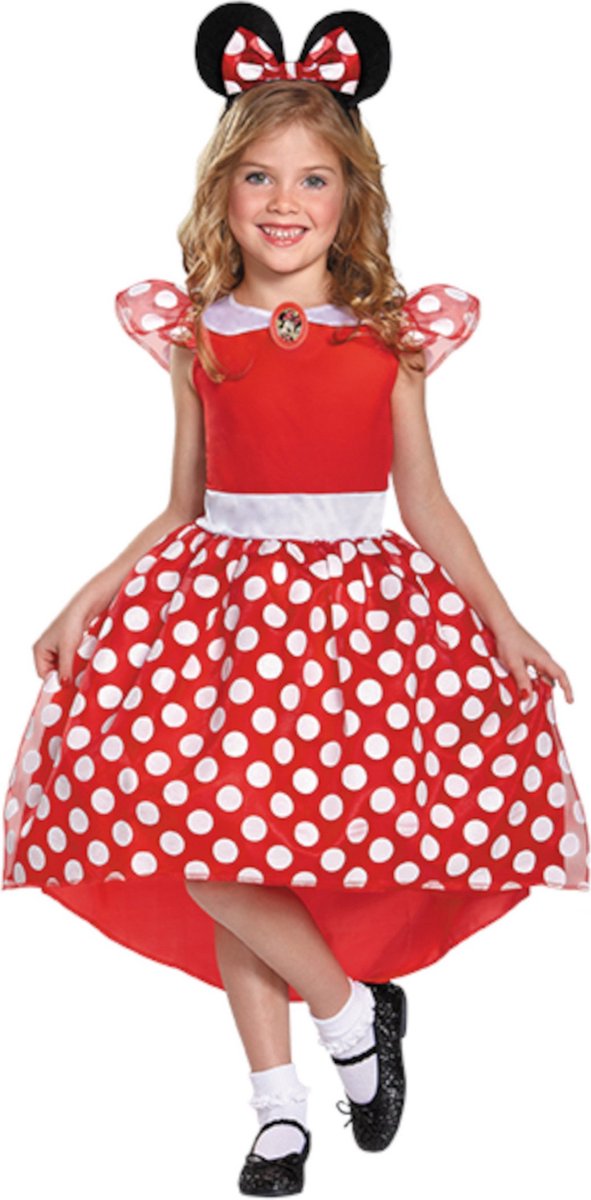 DISGUISE - Klassiek rood kostuum Minnie voor meisjes - 110/128 (4-6 jaar)