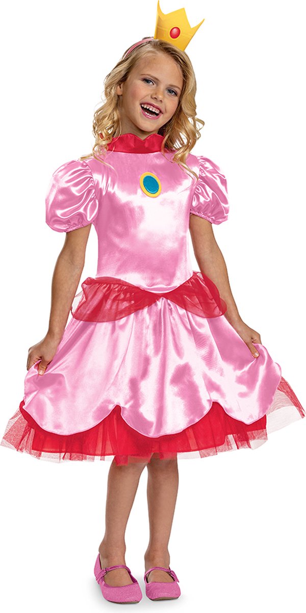 Disguise Prinses Peach Verkleedjurk Peuter Roze 7-8 Years