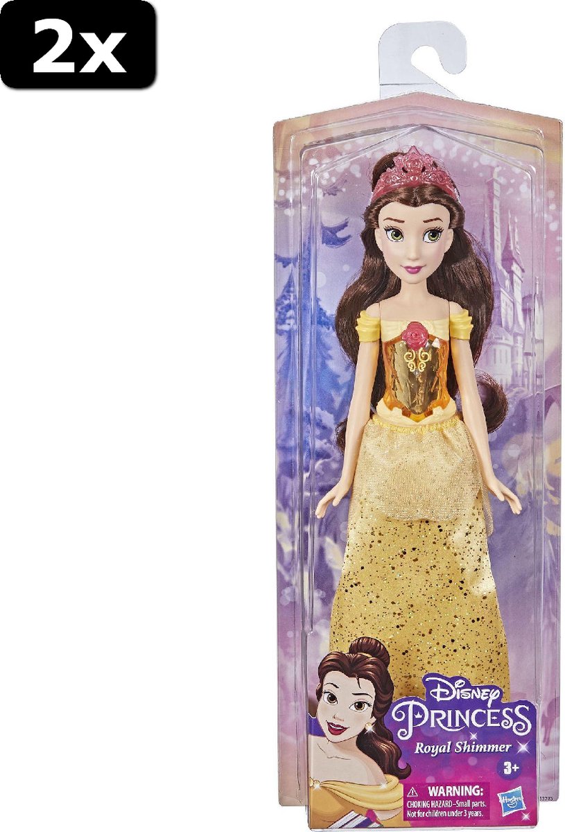 2x Disney Princess Royal Shimmer Pop Belle- Pop