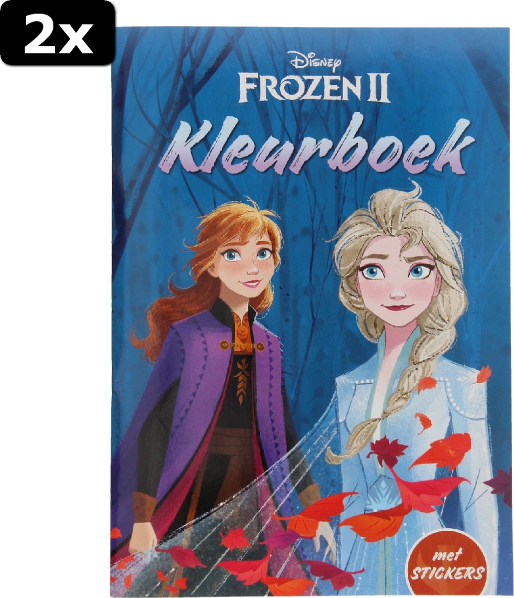 2x Frozen 2 kleurboek met stickers