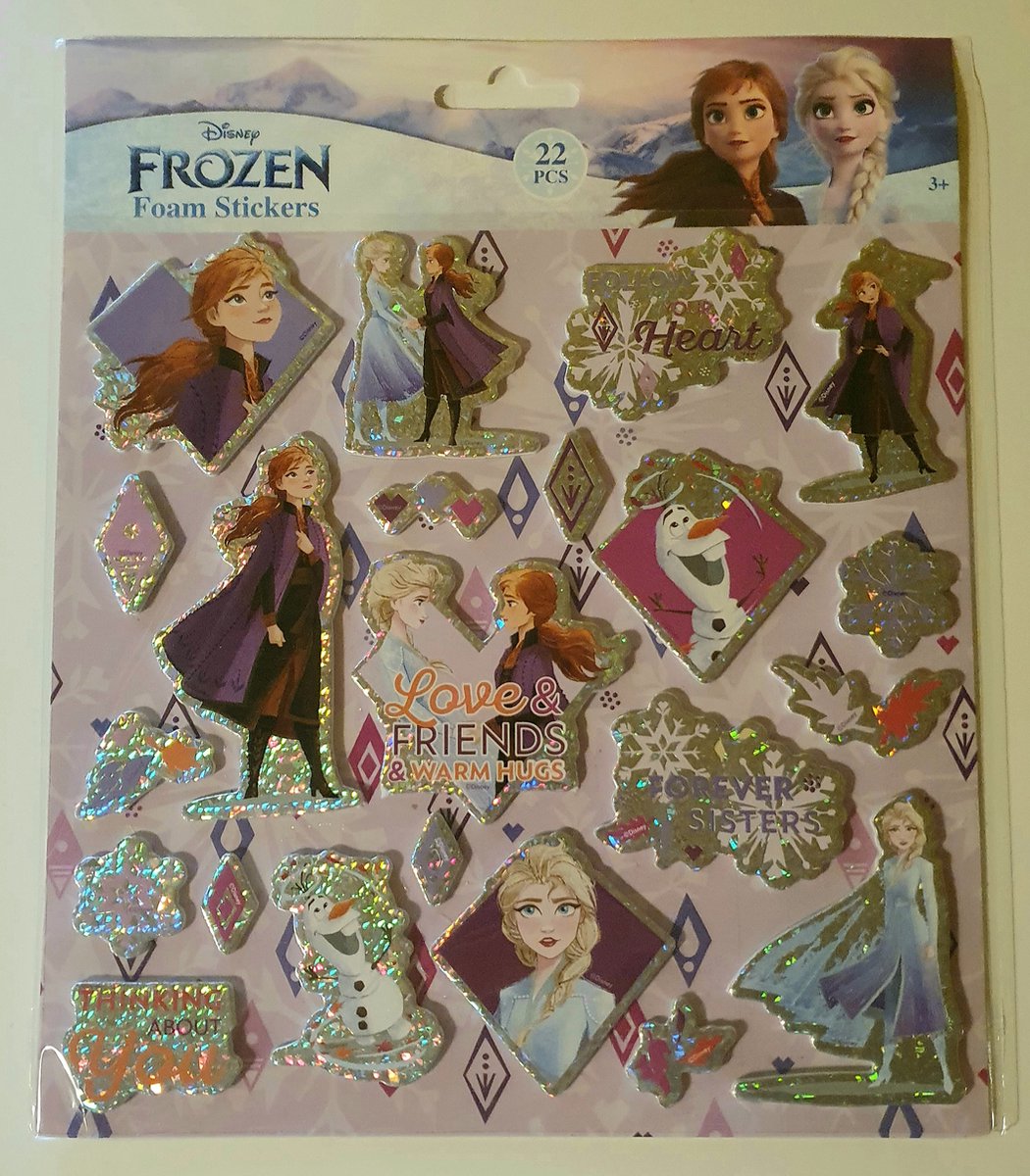 Disney - Frozen - Foam stickers - Frozen speelgoed - 22 stickers - Glitter - Stickers - Stickervel