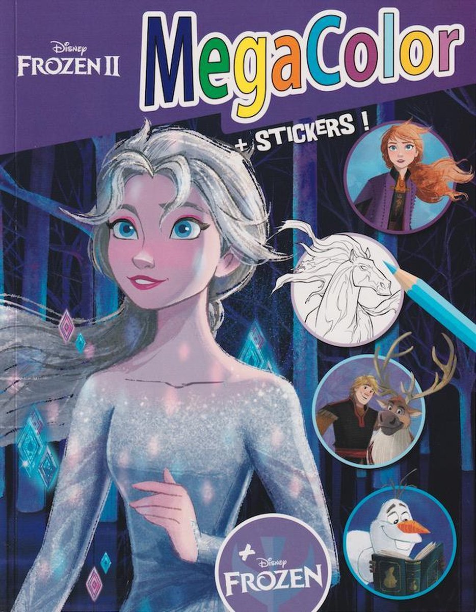 Disney - Frozen II - Kleurboek - Stickerboek - Vakantieboek