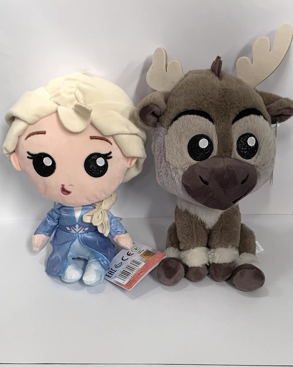 Disney Frozen - Elsa en Sven knuffel set van 2 - 23 cm - Frozen 2 - Pluche