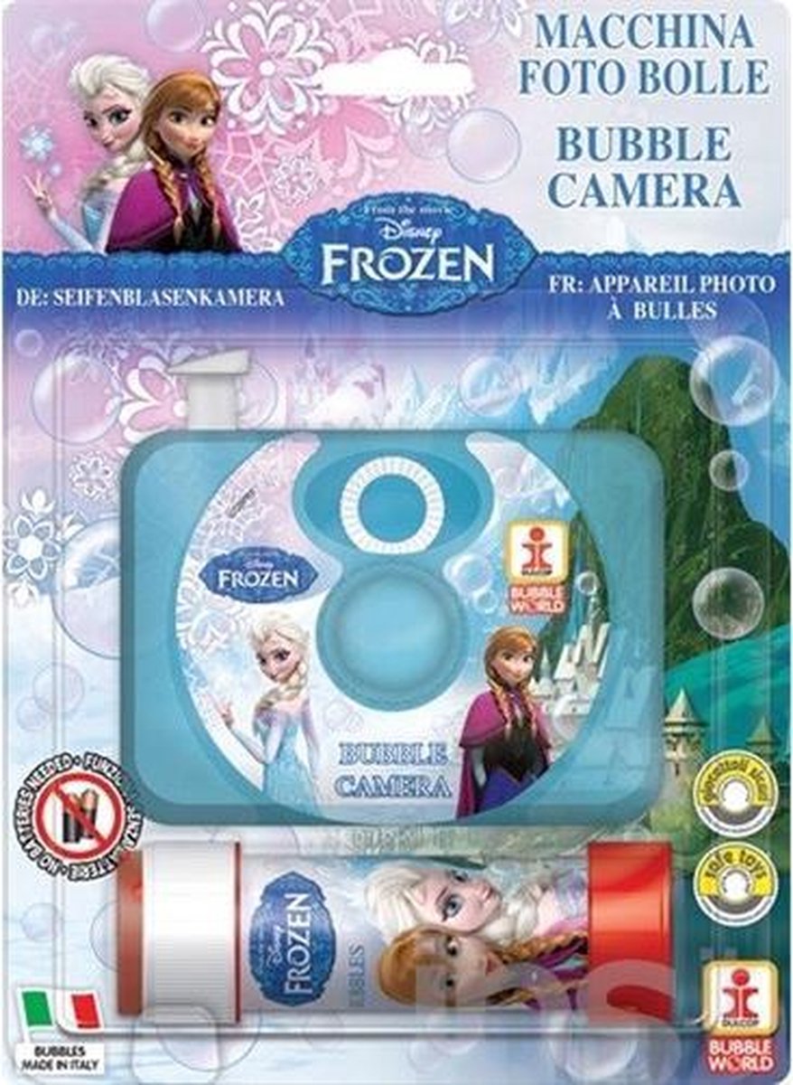 Disney Frozen Bubble Camera + 60ml Bellenblaas