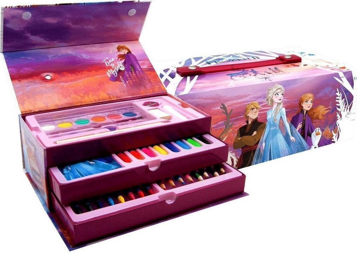 Disney Frozen II Kleurkoffer met Laden 42-delig