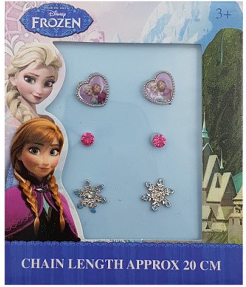 Disney Frozen oorbellen Set van 3 - Kinderjuwelen - Juwelen - Meisjes - Elsa en Anna - Speelgoed