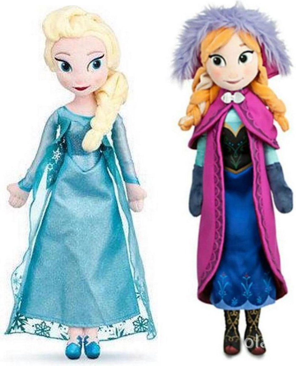 Disney Frozen set knuffel Elsa & Anna - 40 cm Grote Knuffel