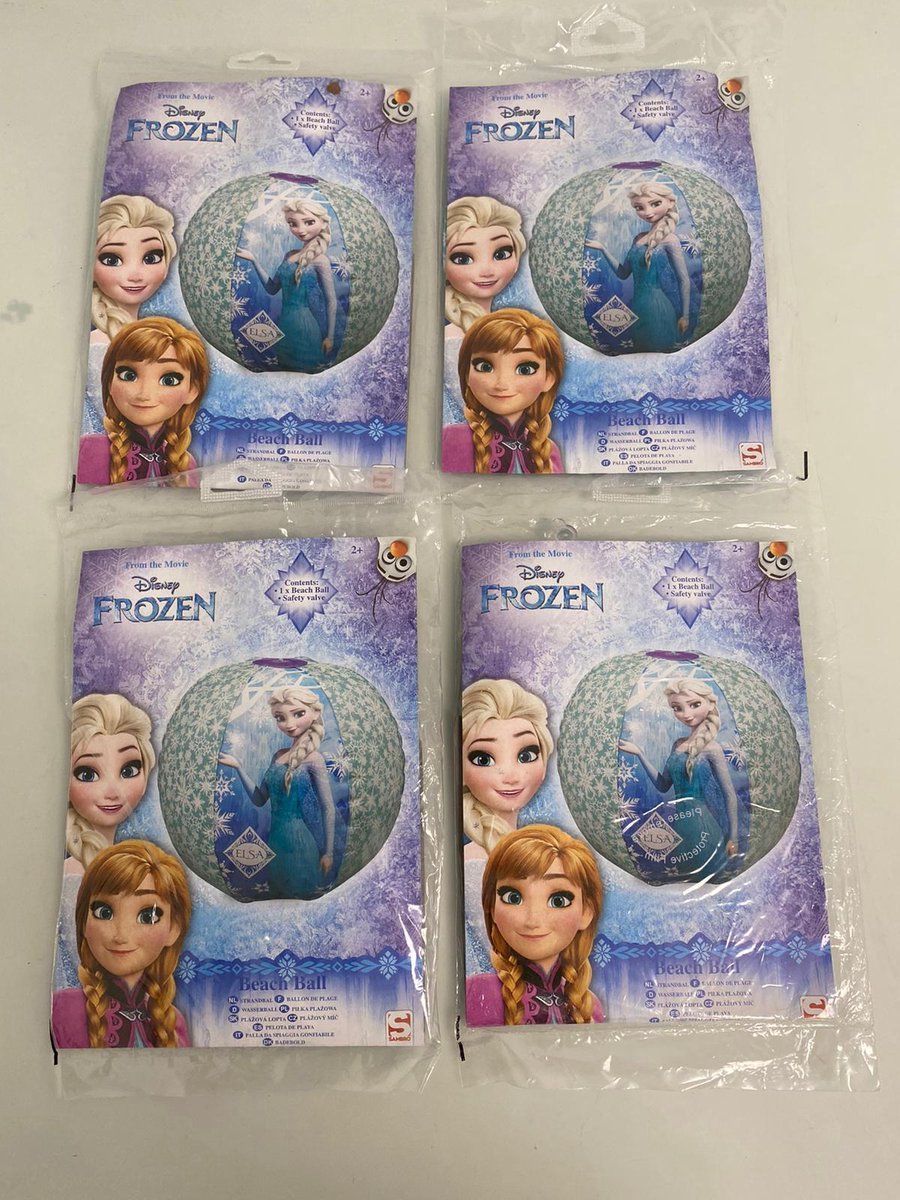 Disney Princess Frozen beach ball (met leuke opdruk) - set van 4 stuks