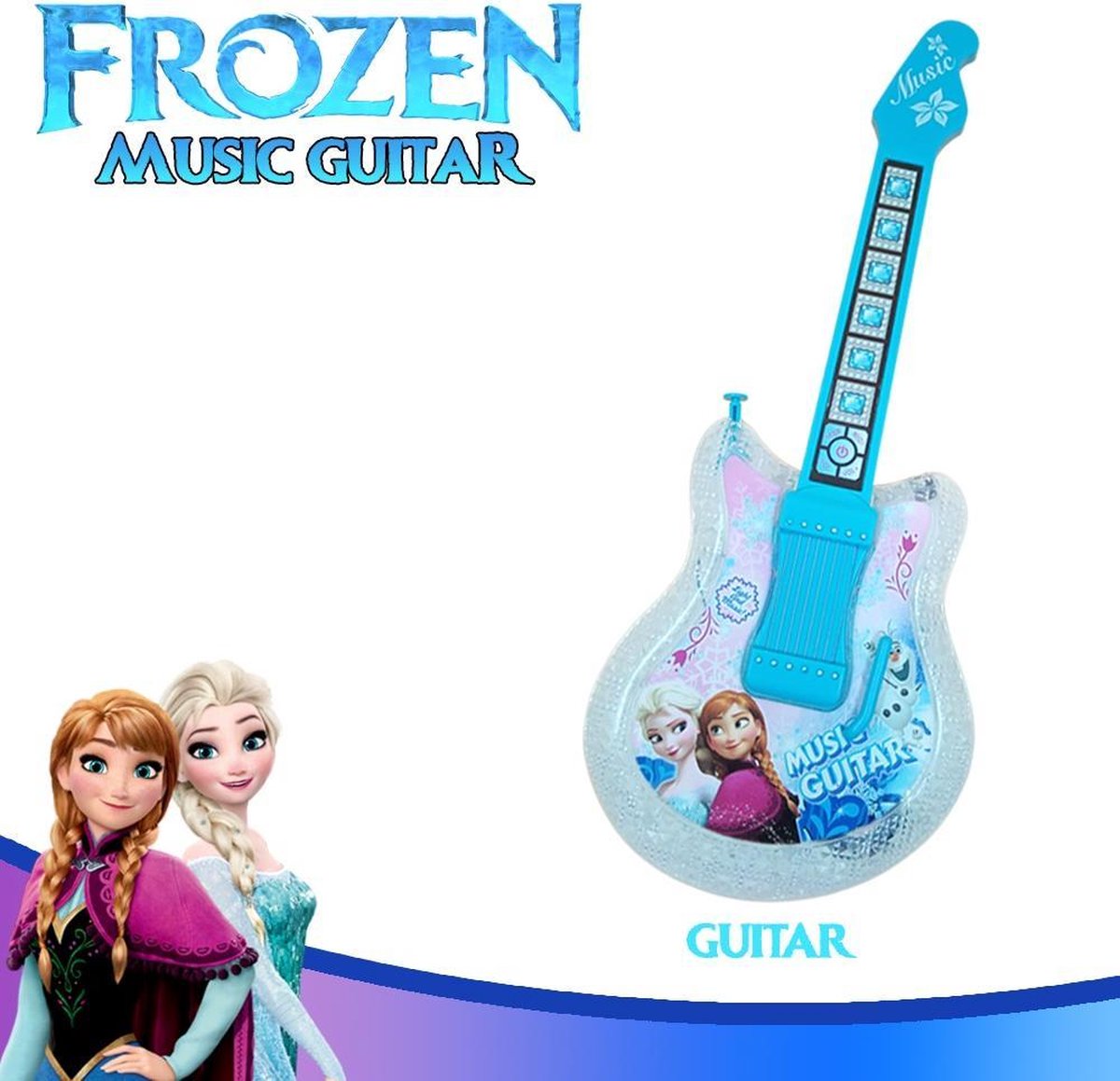 FROZEN Guitar with Lights & Sounds - Muziek Gitaar