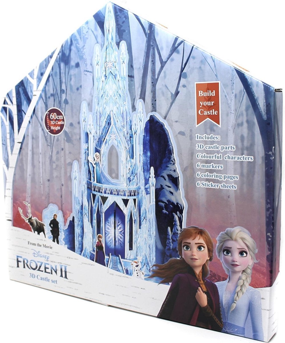 Frozen 2 Kinderen/Kinderen Bouw uw eigen 3D-ijskasteel (Blauw)