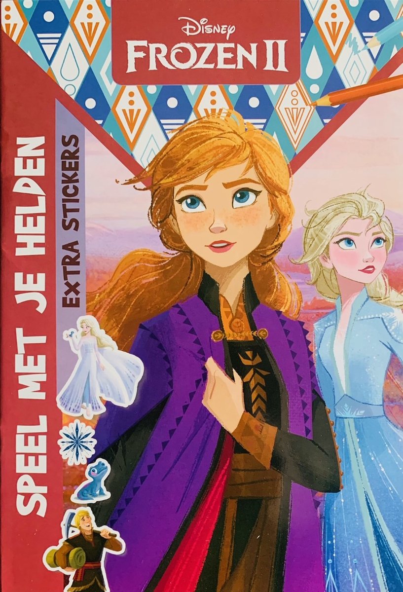 Kleurboek en spelletjesboek Frozen 2 - Kleurboek met stickers - Kleurboek voor kinderen - Knutselen meisjes - Disney Frozen - Sticker - Knutselen voor kinderen - Puzzelboek - Doeboek - Schoencadeautjes - Sinterklaas cadeau - Kerstcadeau