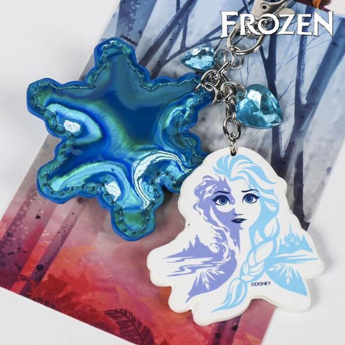 Sleutelhanger 3D Elsa Frozen 74062 Blauw