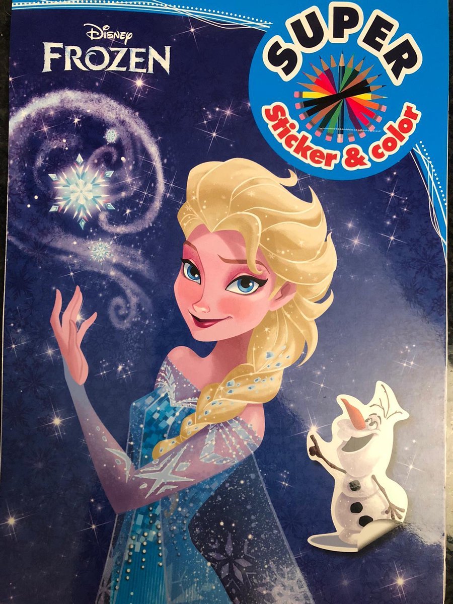 kleurboek disney frozen met stickers  - frozen stickers