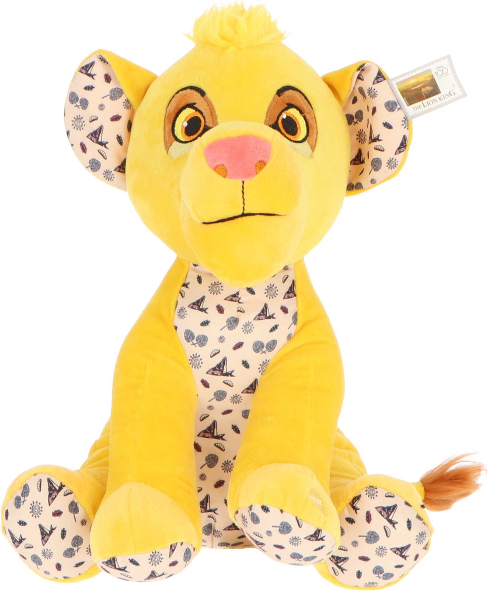 Lion King Pluche -met Print - en geluid - Simba - Knuffel