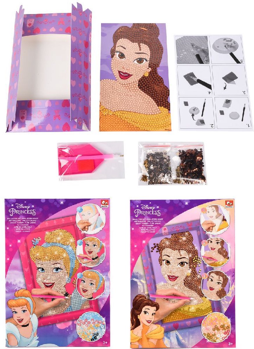 Disney Princess Big Glitter Art Frame Assorti