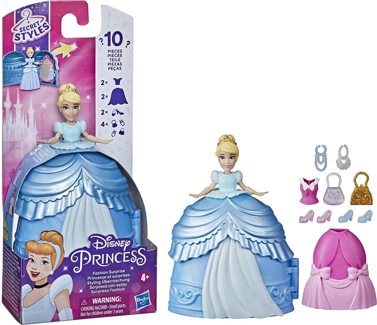 Disney Princess Secret Styles Fashion Surprise Assepoester - 8.5 cm - Speelfiguur