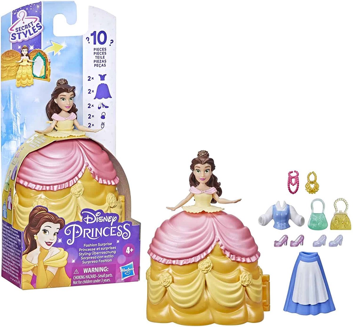 Disney Princess Secret Styles Fashion Surprise Belle - 8.5 cm - Speelfiguur