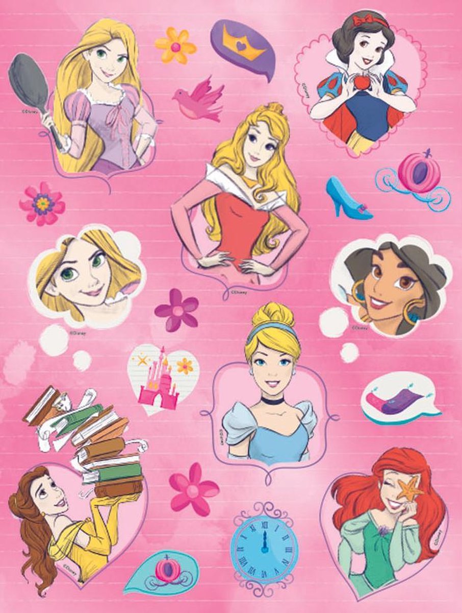 Disney Prinsessen - A4 Stickervel - Hologram stickers - Grote Stickers