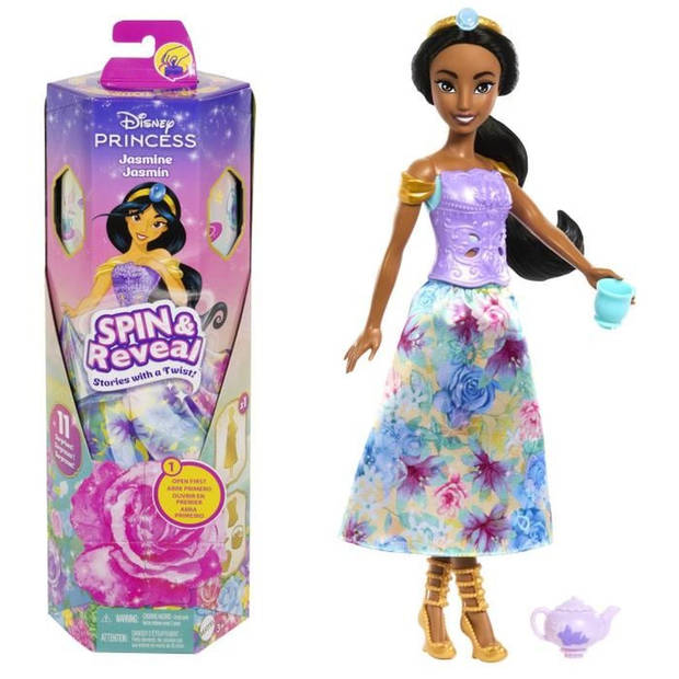 Disney-Spin & Reveal-Jasmine-pop met accessoires en 11 verrassingen HXC23