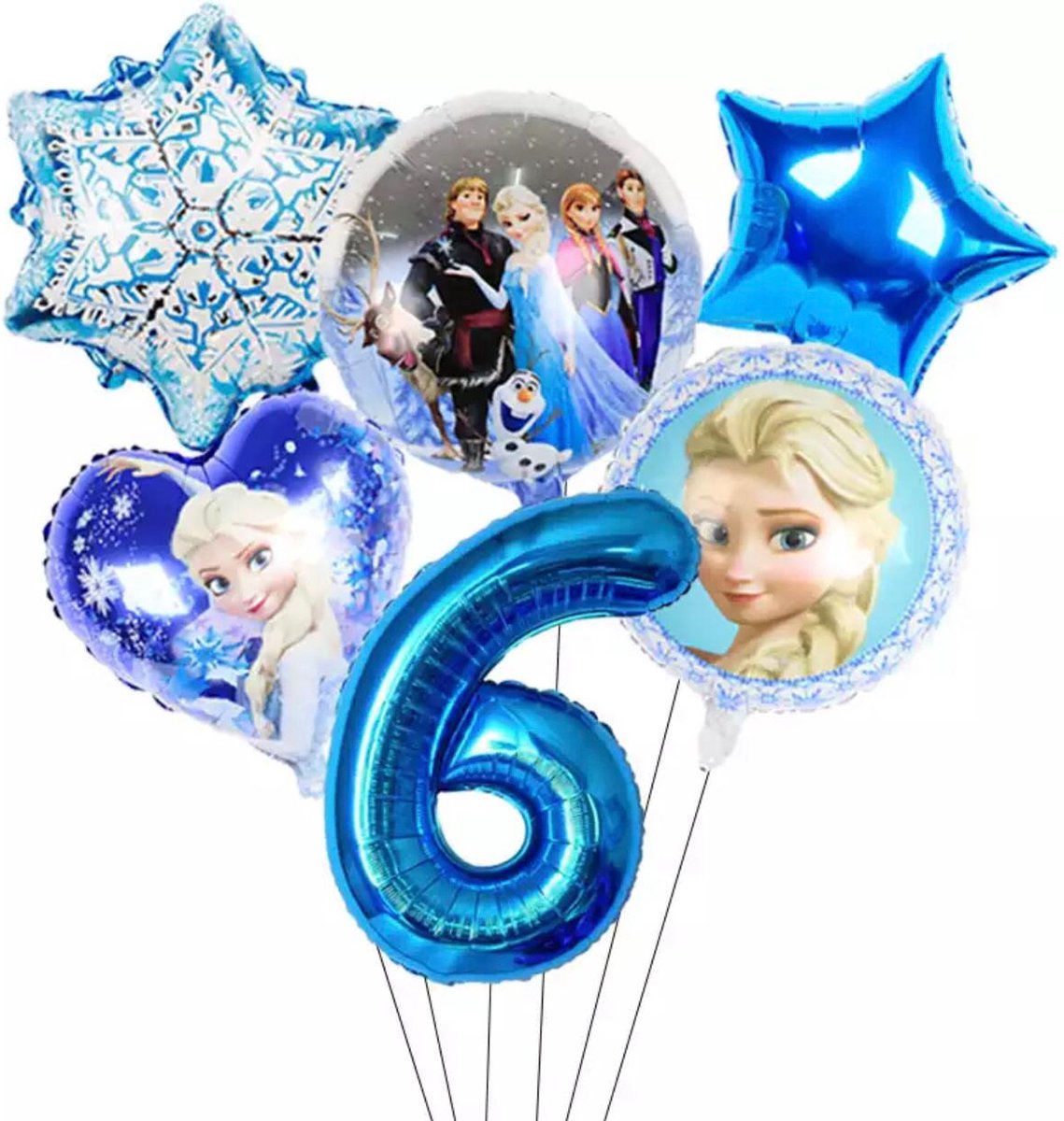 Elsa Bevroren Prinses Folie Ballonnen 1 Set Disney Thema Verjaardagsfeestje Decoraties 32inch Nummer