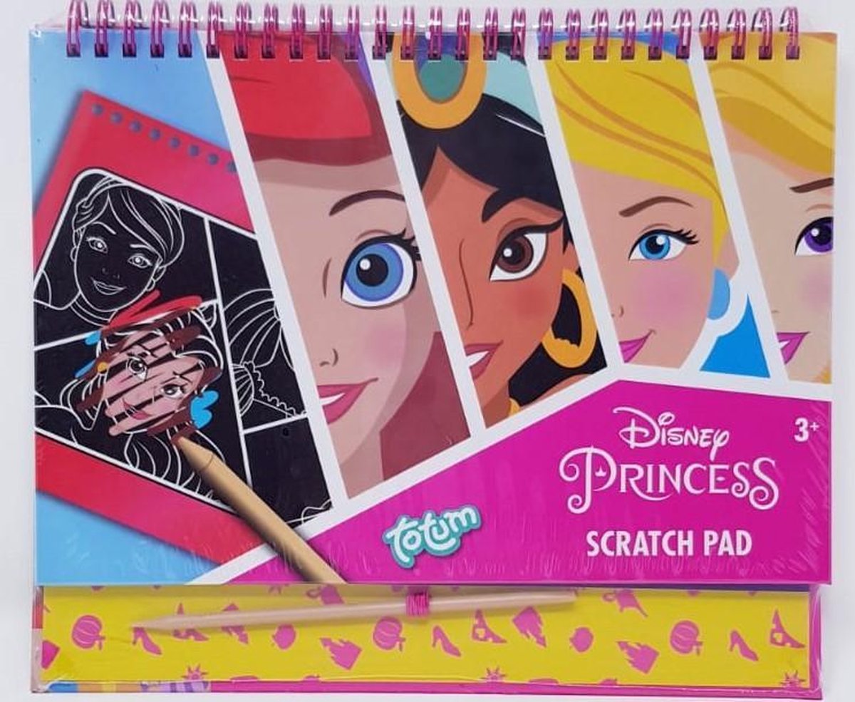 TOTUM DISNEY PRINCESS SCRATCH PAD EN STICKERBOX - KLEURBOEK