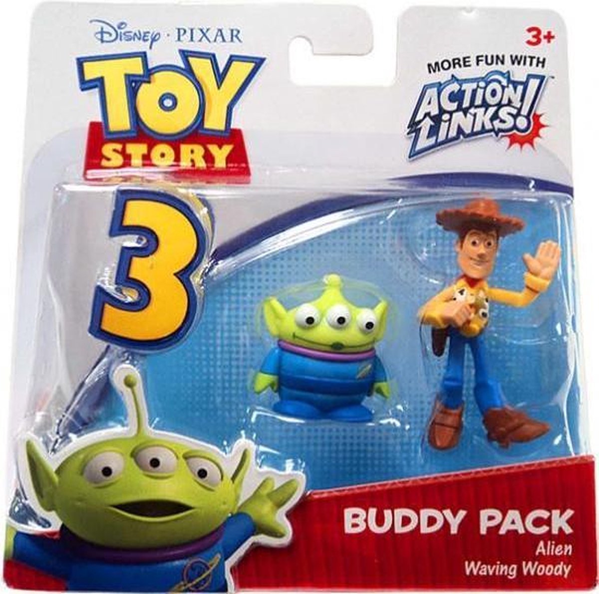 Toy Story 3 Action Links Buddy Pack Alien & Waving Woody minifiguur 2-pack