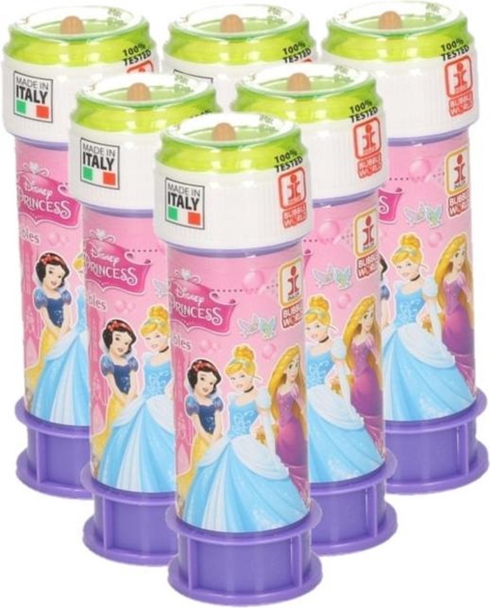 24x Bellenblaas Disney Princess 60 ml speelgoed voor kinderen - Uitdeelspeelgoed/weggevertjes