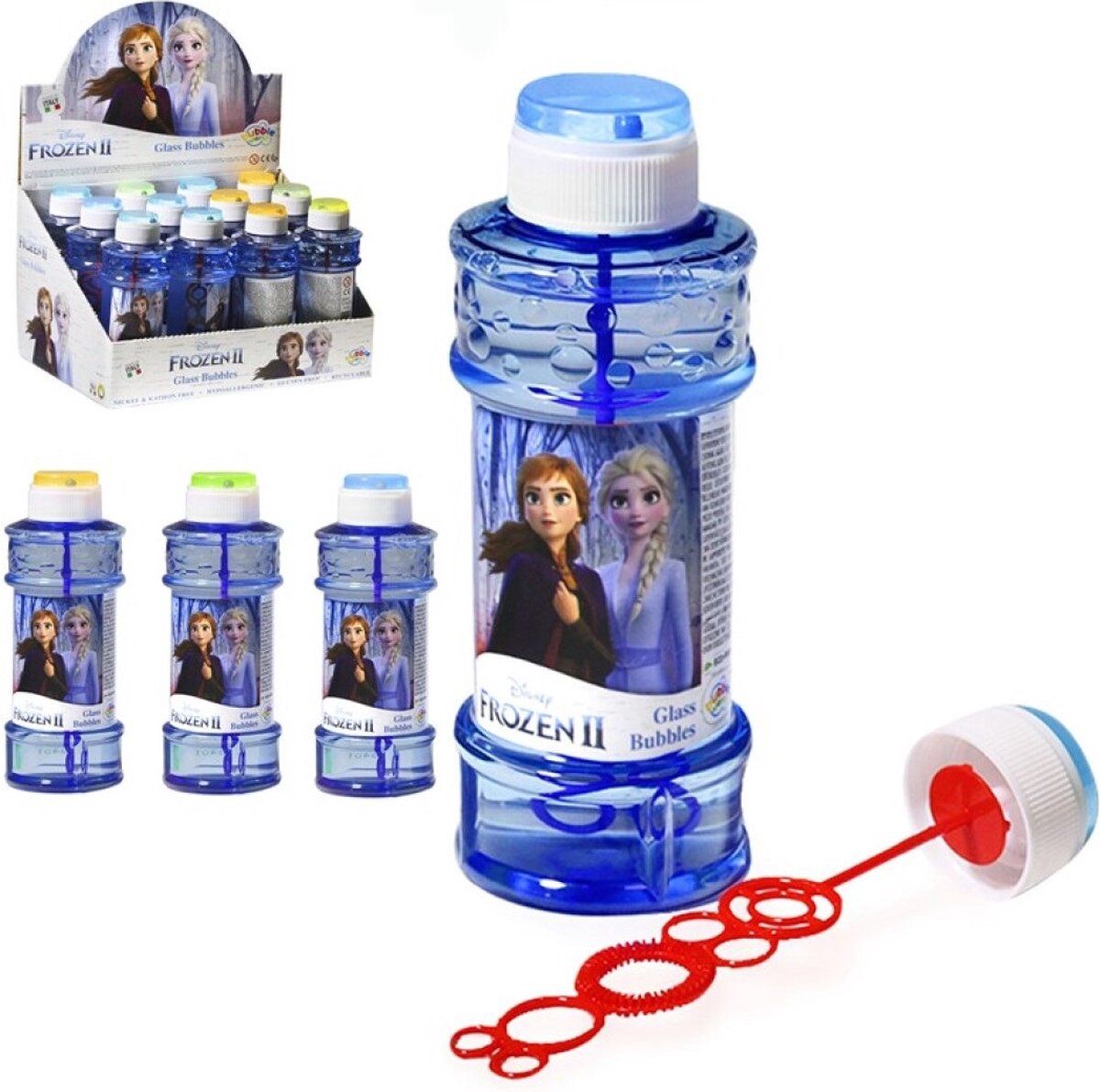 2x Frozen 2 bellenblaas flesjes met spelletje 300 ml voor kinderen - Uitdeelspeelgoed - Grabbelton speelgoed