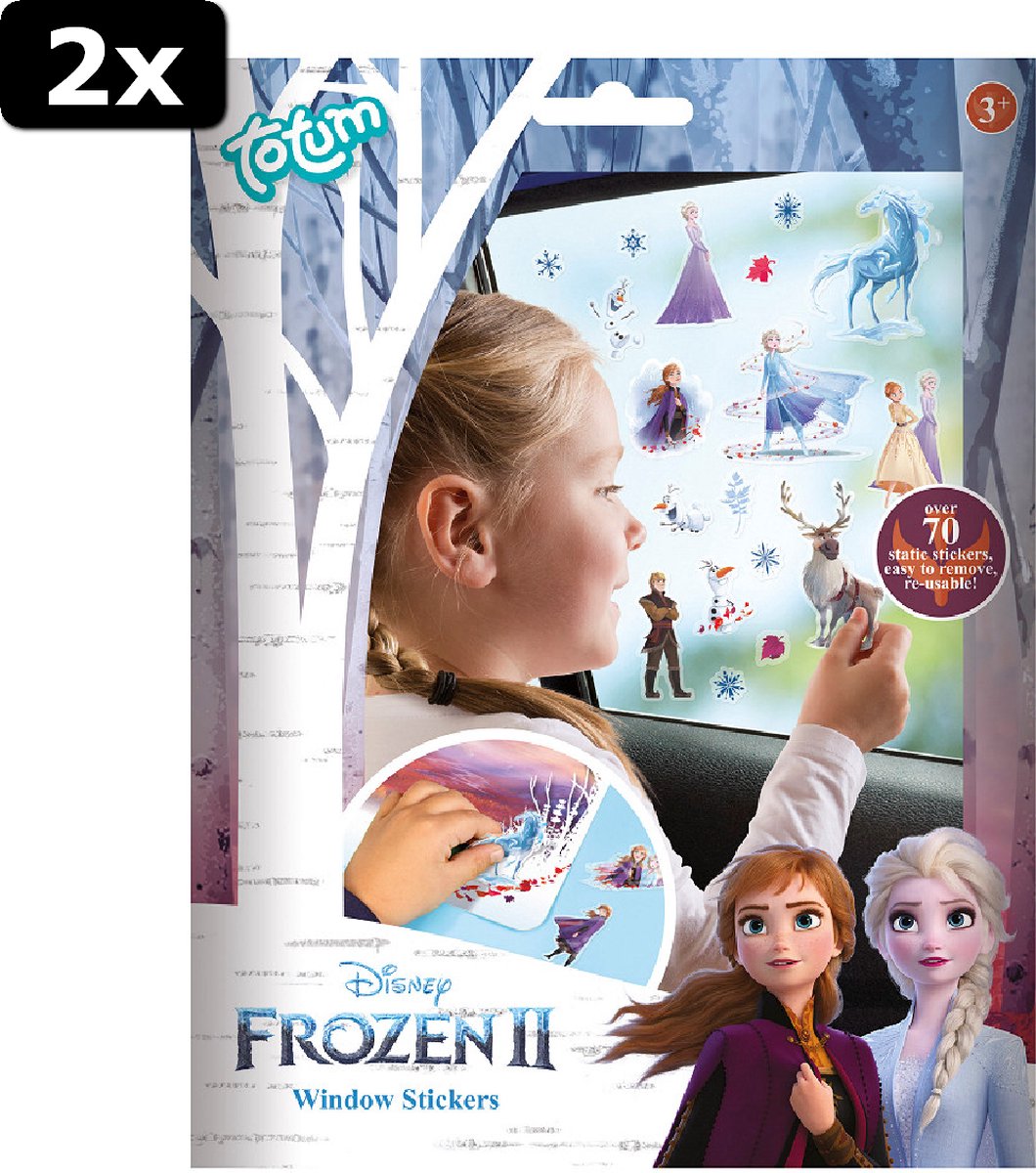 2x Totum Frozen 2 Raamstickers