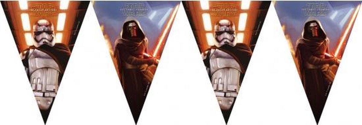 3x stuks star Wars thema verjaardag feest vlaggenlijnen van 2 meter - Feestartikelen en versieringen