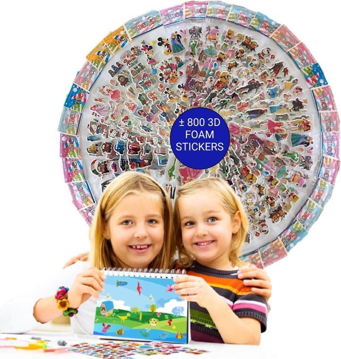 40 Vellen, ± 800 Stuks 3D Foam Stickers Kleurrijke Motivatie Beloning Vlij Stickers voor Kinderen & Sticker Liefhebbers van elke leeftijd – Verschillende thema’s, herkenbaar voor iedereen, Disney Figuren, Stipfiguren, Superhelden...