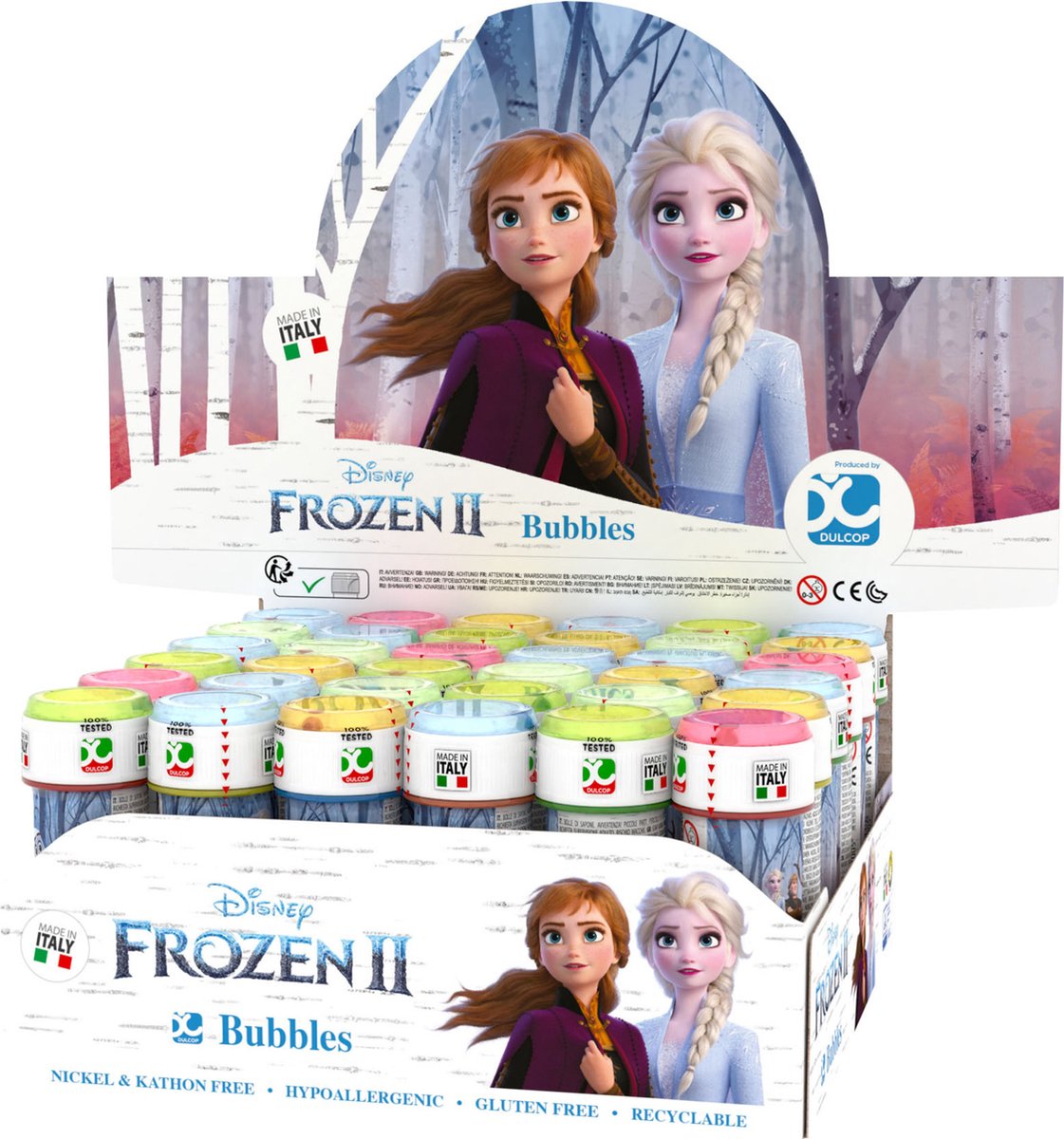 50x Frozen 2 bellenblaas flesjes met spelletje 60 ml voor kinderen - Uitdeelspeelgoed - Grabbelton speelgoed
