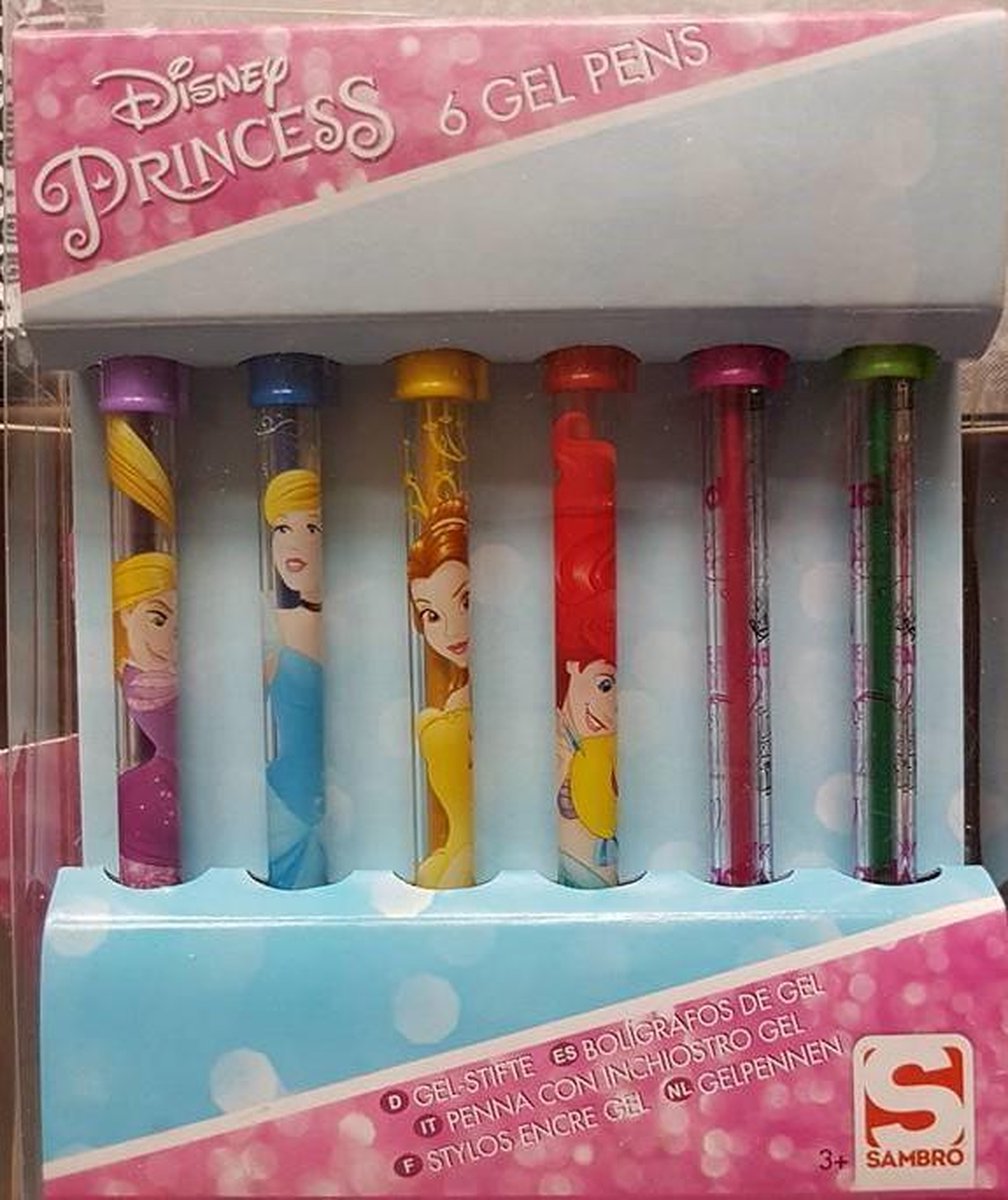 6 Gel pennen Princess