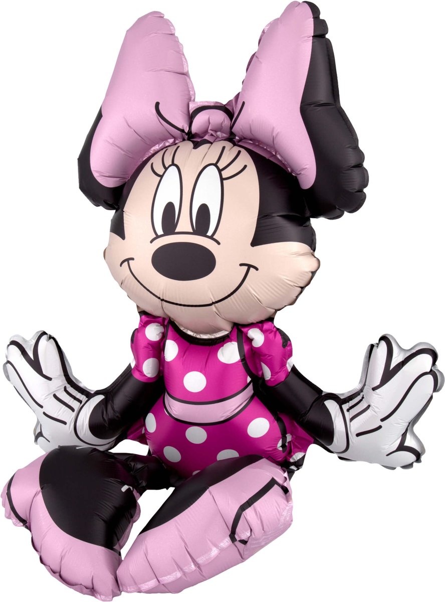 Aluminium zittende Minnie Mouse™ ballon - Feestdecoratievoorwerp