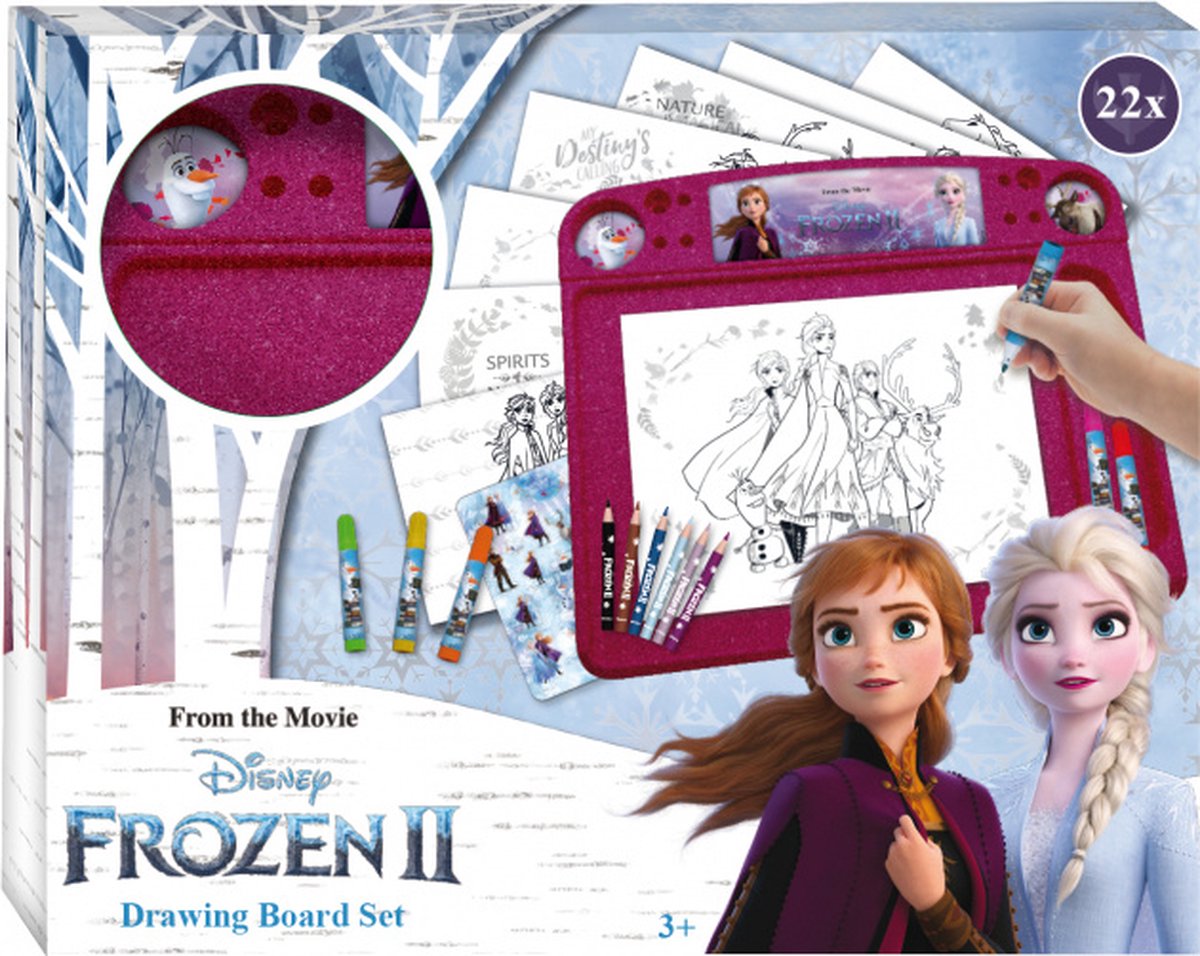 ApolloX tekenbord set Frozen II 40 x 32 cm papier 22-delig