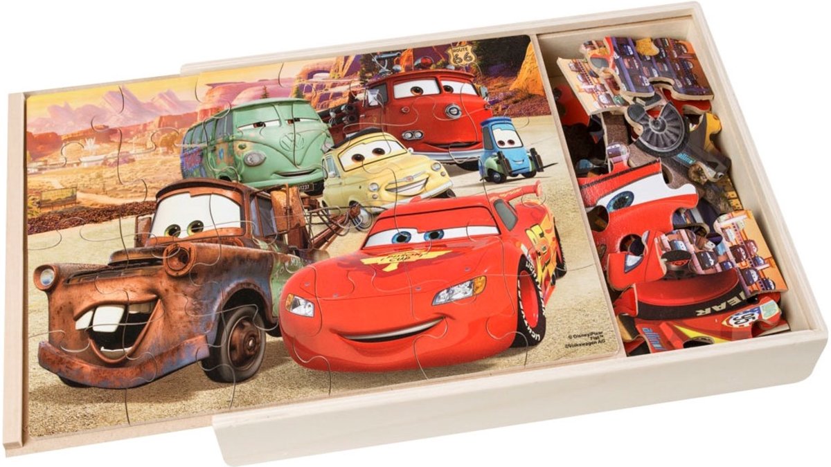 Cars Houten Puzzel (3-pack)