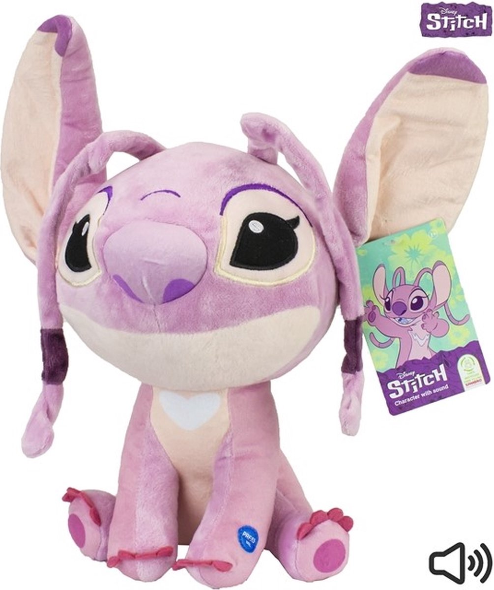   - Angel knuffel met geluid - 30 cm - Pluche - Lilo & Stitch -   knuffel