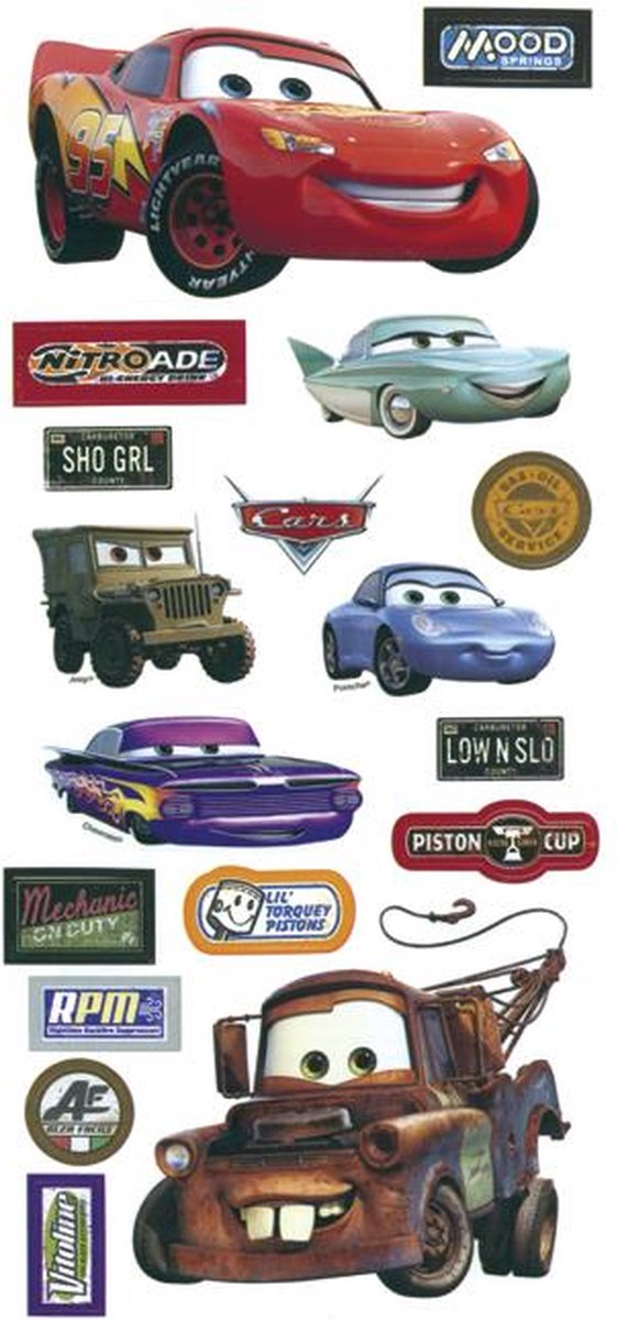 Disney - Cars Stickers & Borders - 1 vel met18 stickers