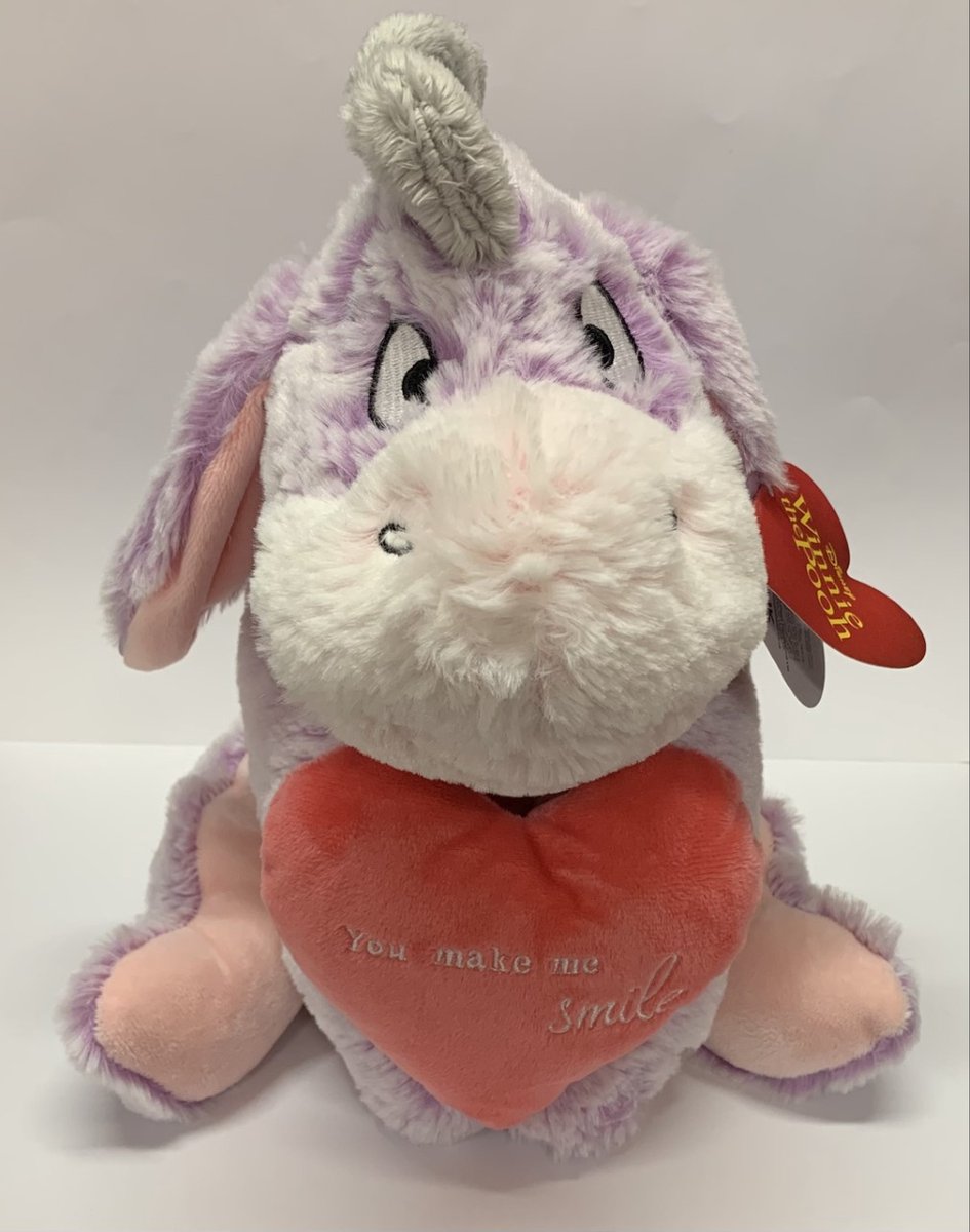 Disney - Iejoor knuffel - 27 cm - Pluche - Winnie de Poeh knuffel met hart