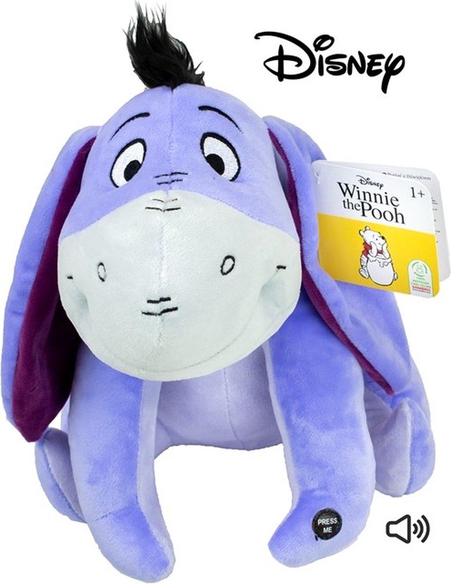 Disney - Iejoor knuffel met geluid - 28 cm - Pluche - Winnie de Poeh