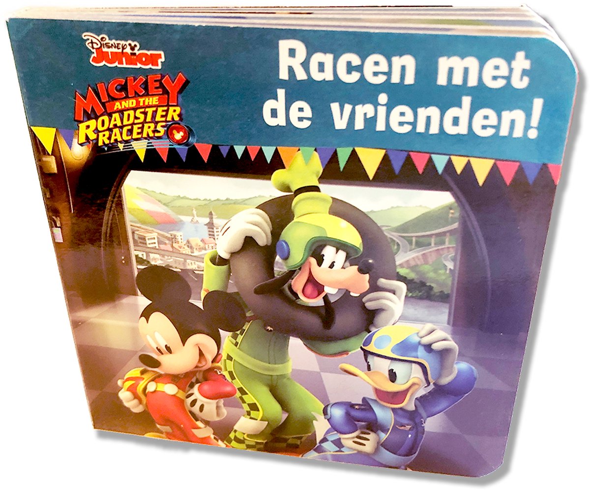   : Mickey and the Roadster Racers racen met vrienden (kartonnen boekje)