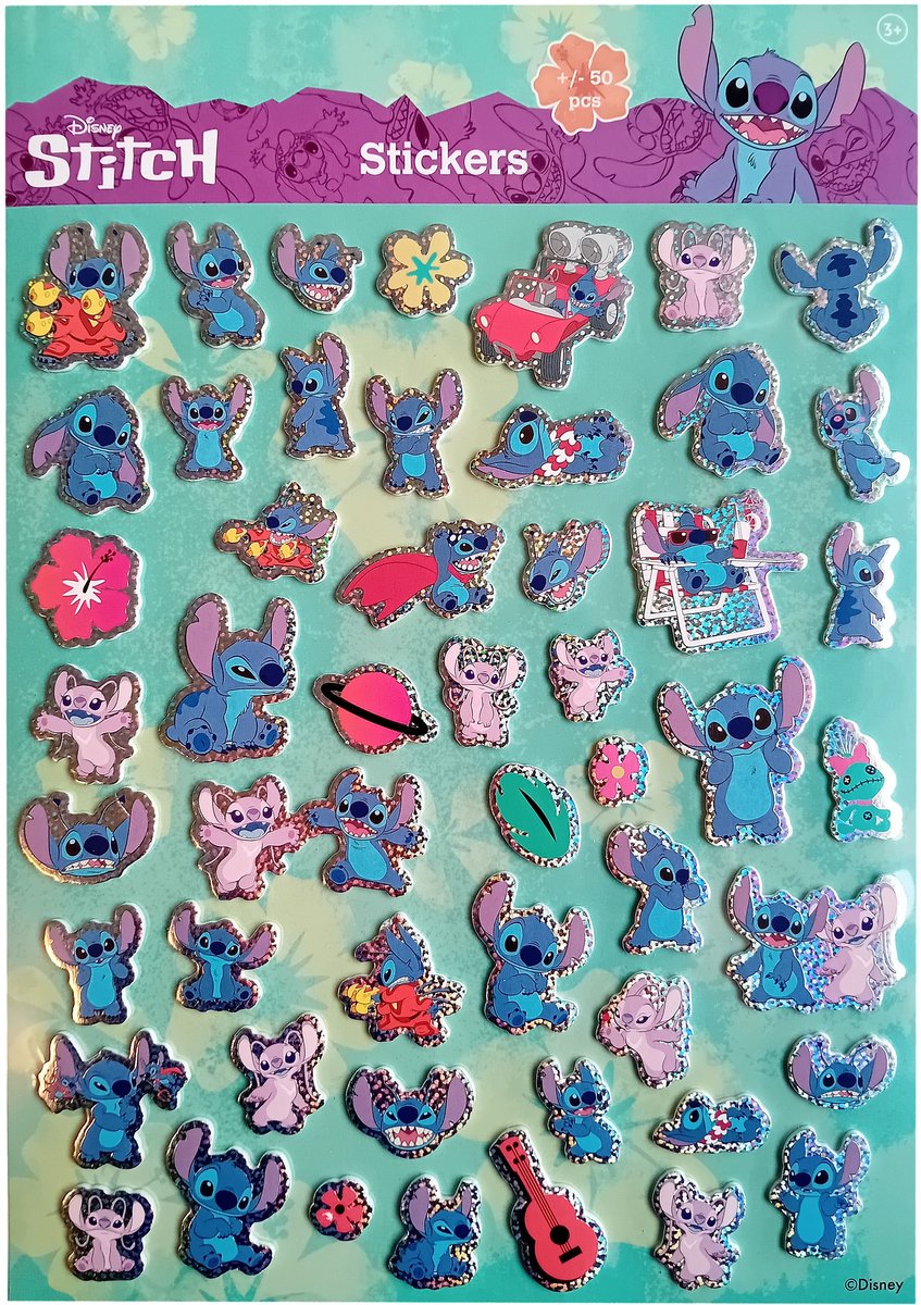   - Stitch - Foam stickers - 50 stuks