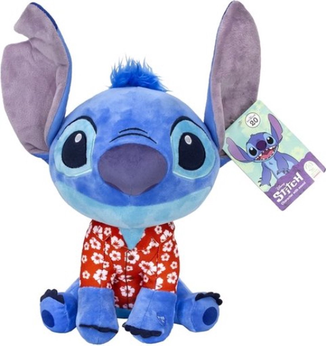   - Stitch Hawaii knuffel met geluid - 30 cm - Pluche - Lilo & Stitch knuffel -   Knuffel