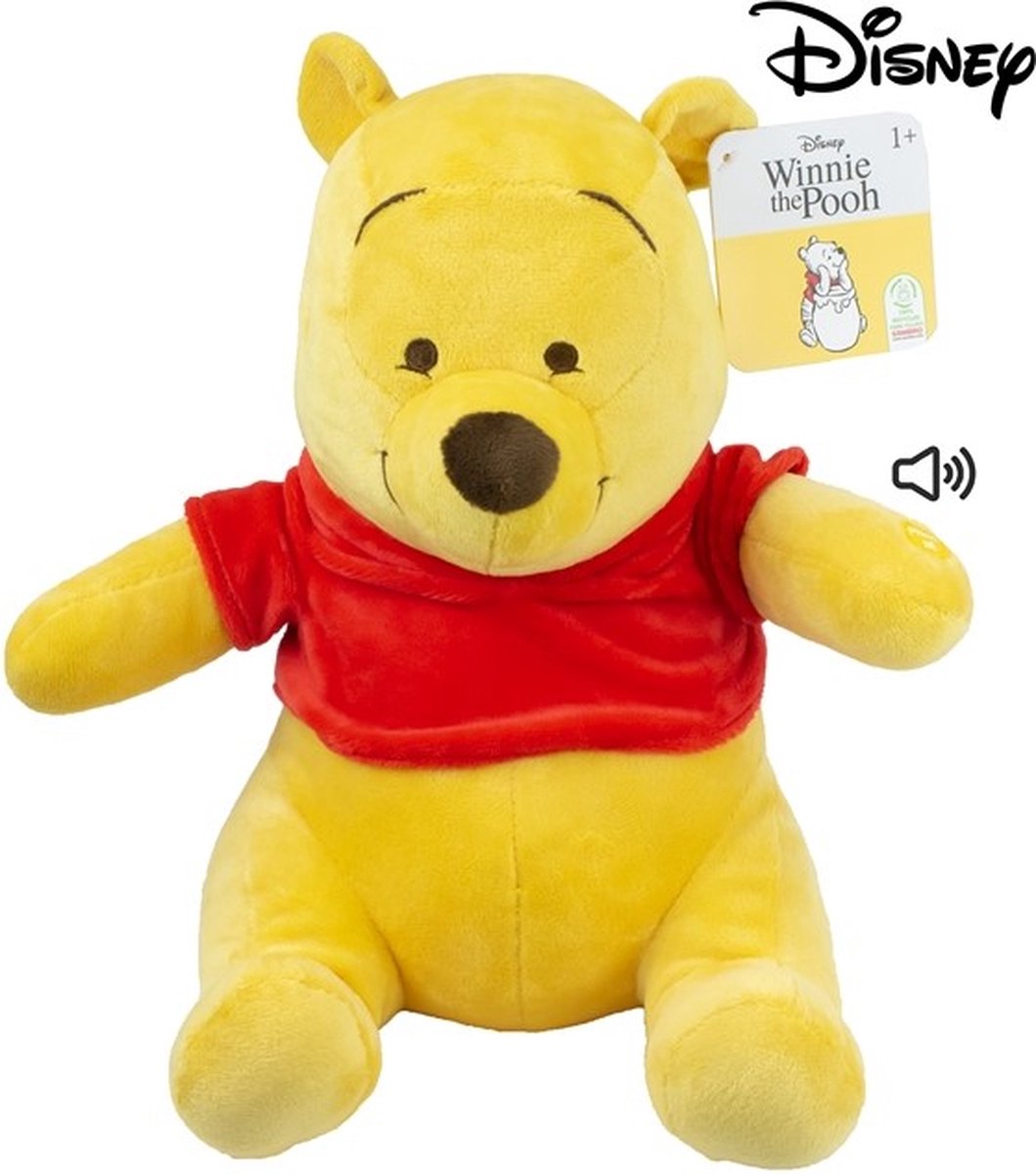 Disney - Winnie de Poeh knuffel met geluid - 28 cm - Pluche - Winnie the Pooh