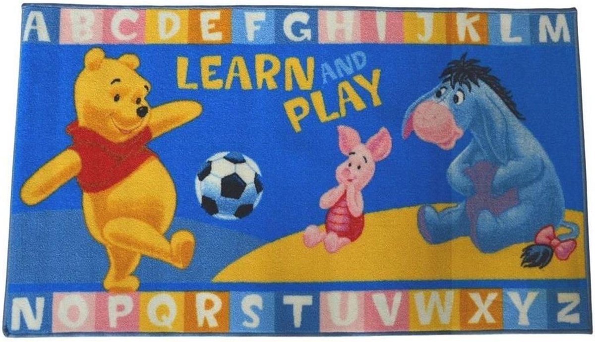 Disney - Winnie the Pooh, Winnie de Poeh - Speelkleed - Letters Leren - 80 x 140 cm