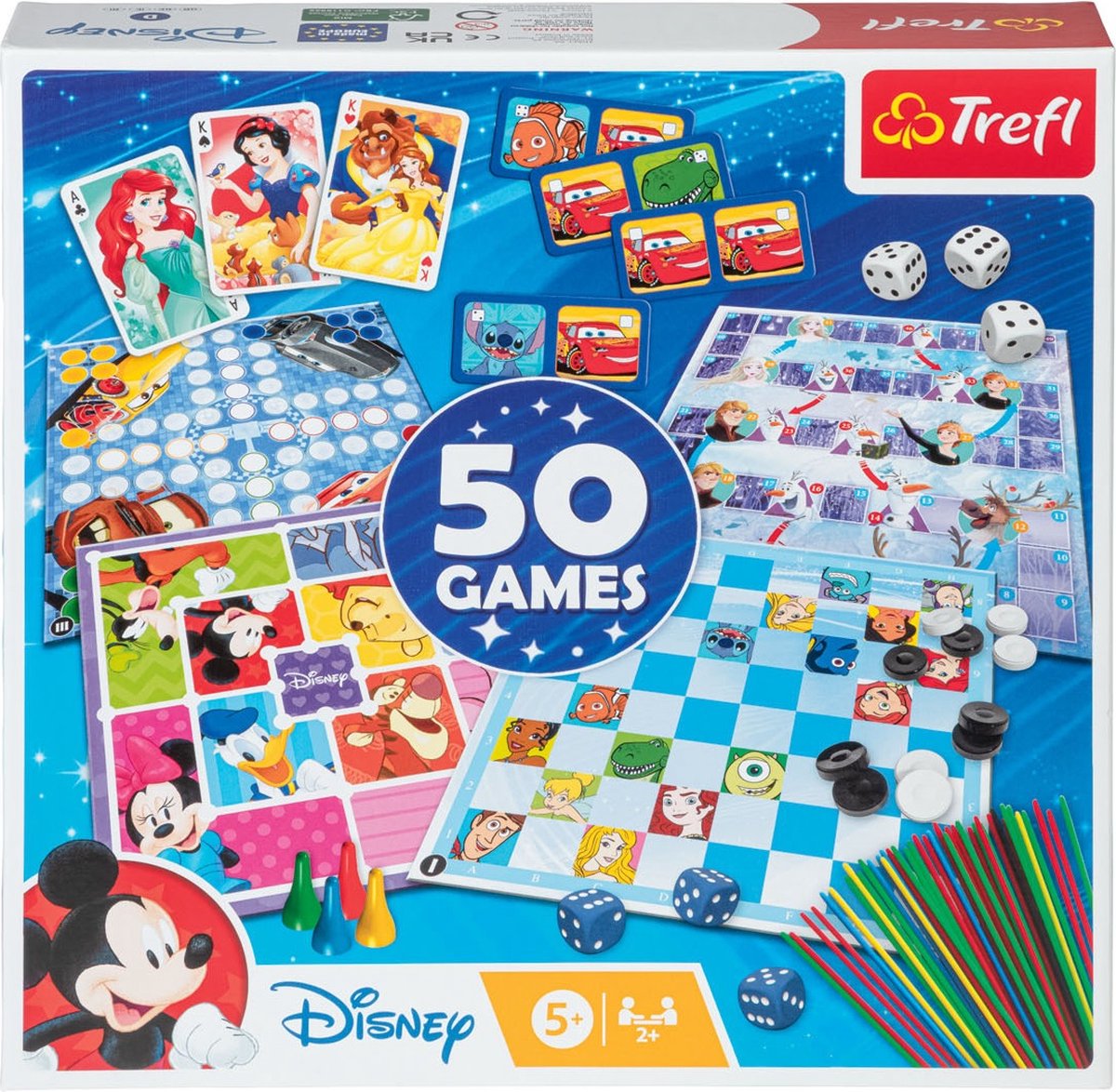 Disney 50 games - Mens Erger je niet - Dammen - ganzenbord - en meer