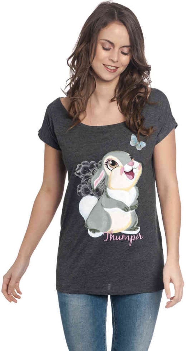   Bambi Dames Tshirt -L- Big Thumper Grijs