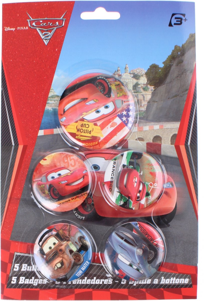   Cars Buttons 5 Stuks